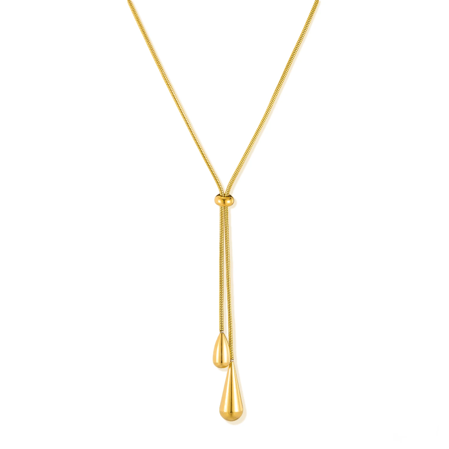 

Fashion Necklace for Women - Minimalist Luxury Water Drop Tassel Titanium Steel Collarbone Chain