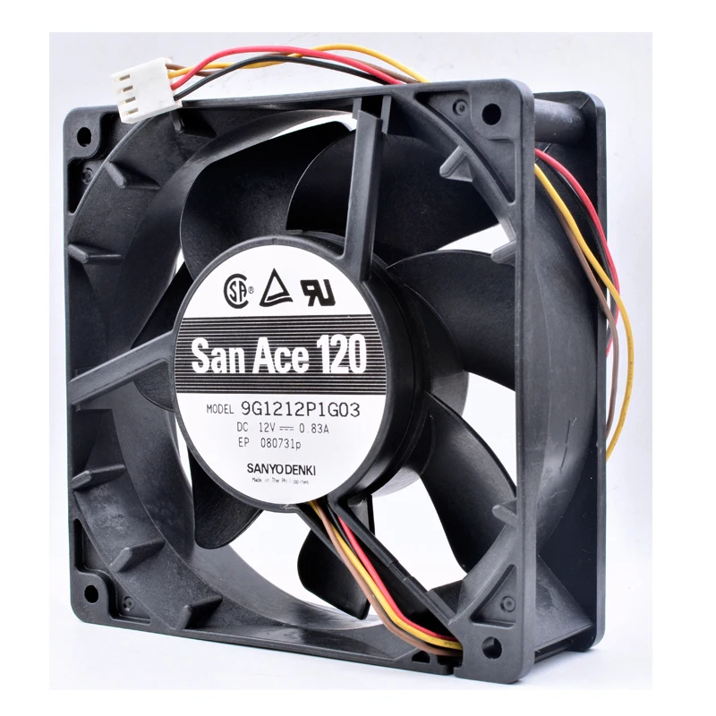 Original  9G1212P1G03 12cm 12038 120x120x38mm 12V 0.83A server chassis large air volume cooling fan