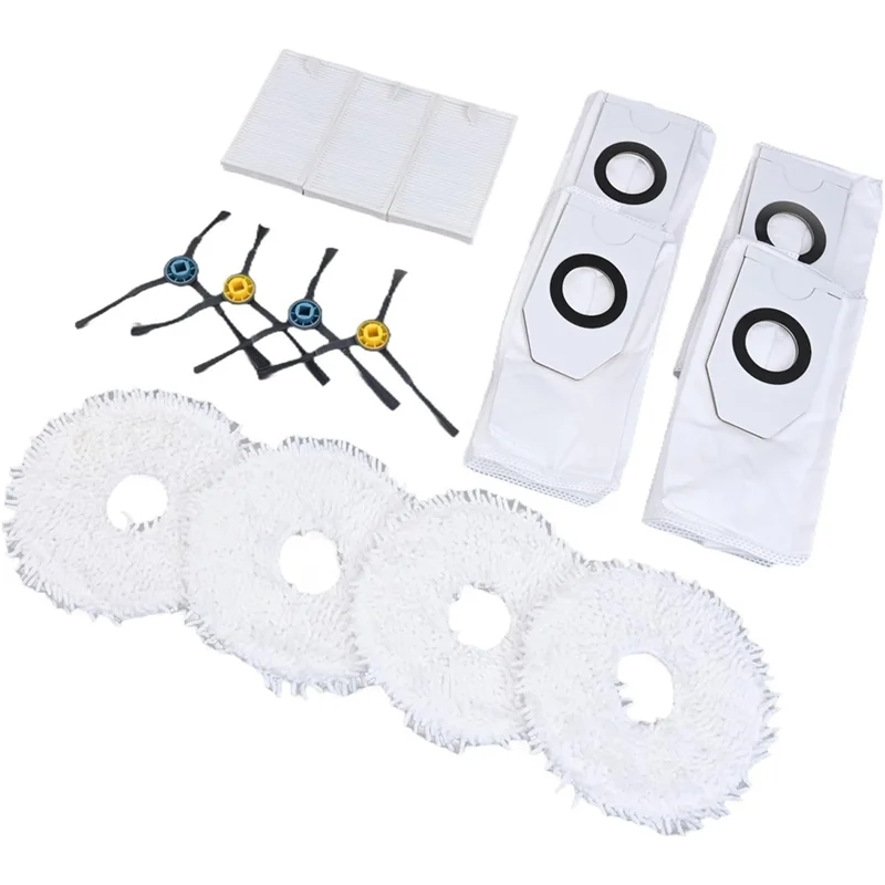A01M-Zestaw akcesoriów do Eureka J12 do Ultra z mopami, workami na kurz i szczotkami bocznymi do skutecznego czyszczenia