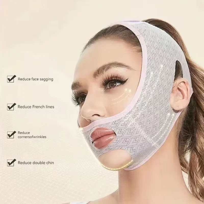 Face Bandage Adjustable V Lift Up Belt Sculpting Sleeping Mask Reduce Double Chin Face Facial Face Lifting Tapes Skin Care Tool