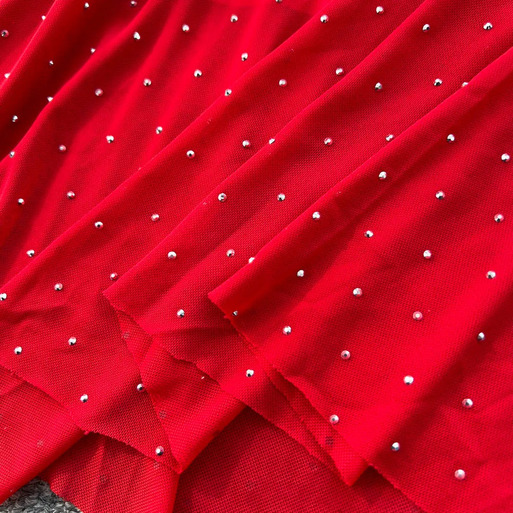 Vestido lápiz Retro elegante con cuello oblicuo y volantes, manga larga, cintura alta, ropa de mujer, vestidos de ceremonia