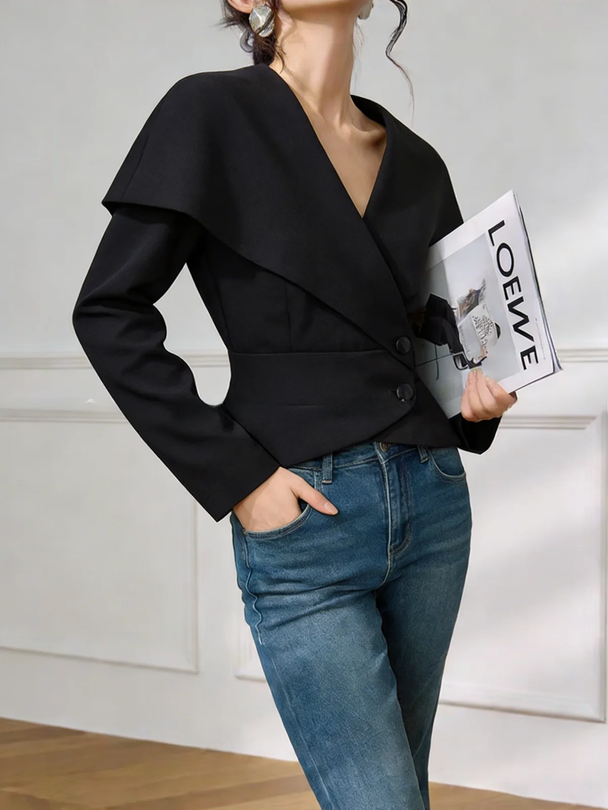 

Slimming Effect Black Shirt Women's Fashionable Versatile Waist-Cinching 2026 New Style Lulu High-End Feelings Inner Wear