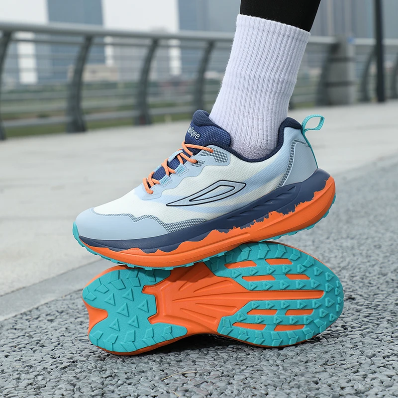 Men New Running Shoes Carbon Plate Cushioning Non-Slip Resistant Male Bounce Lace-Up Athletic Training Match Breathable Sneakers