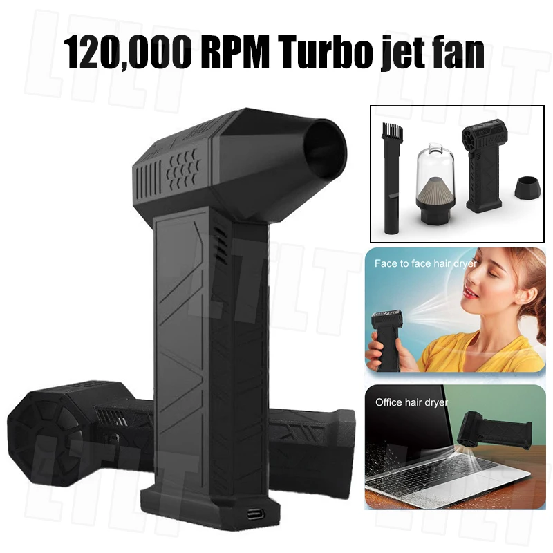 

Air Blower Turbo Jet Fan Powerful Turbofan 120000RPM Industrial Duct Fan Brushless Car Dryer Clean Tool Turbo Jet Blower