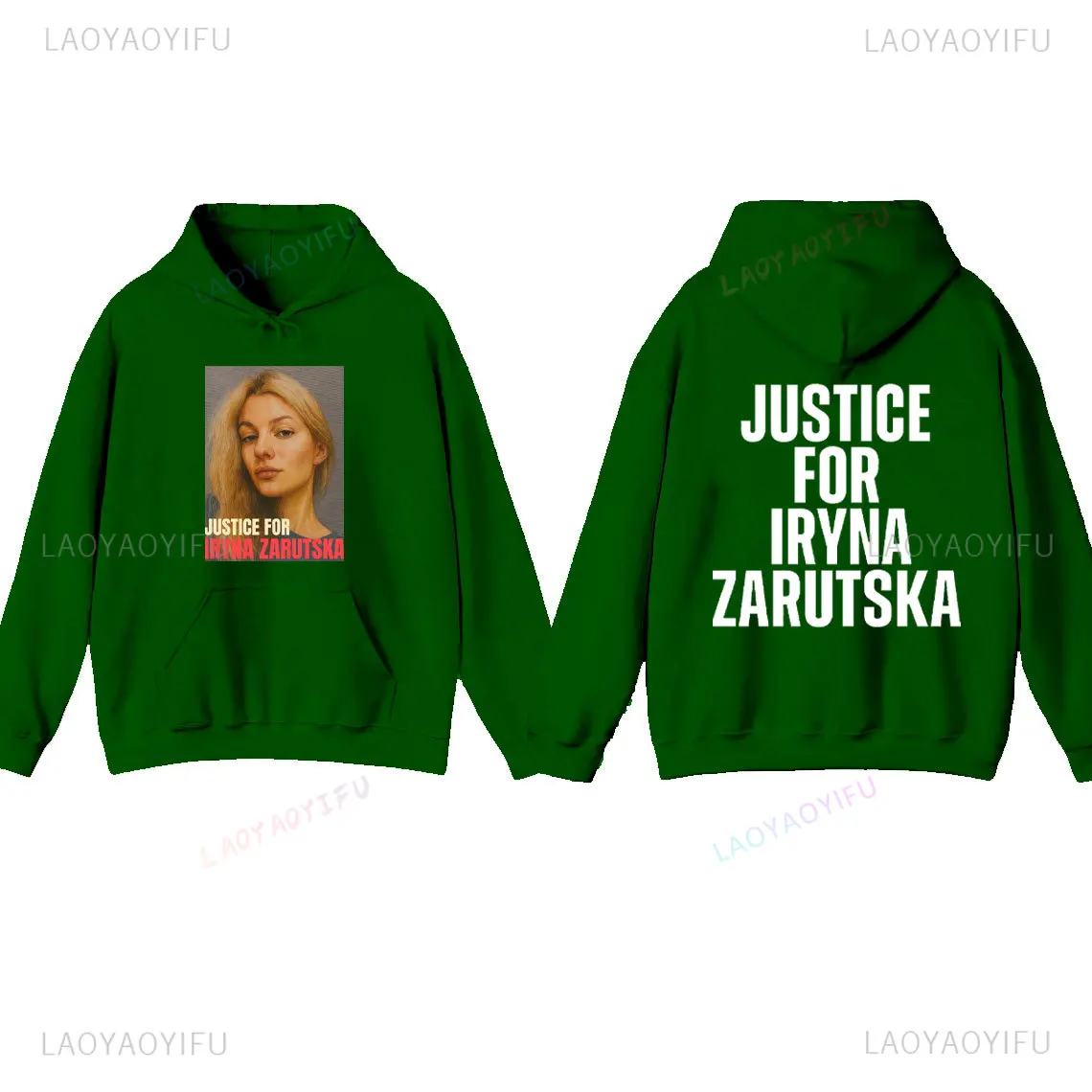 العدالة لـ Iryna Zarutska النساء الرجال هوديي النساء الخالد البلوز قل اسمها هوديس مزق طباعة الخريف والشتاء هودي