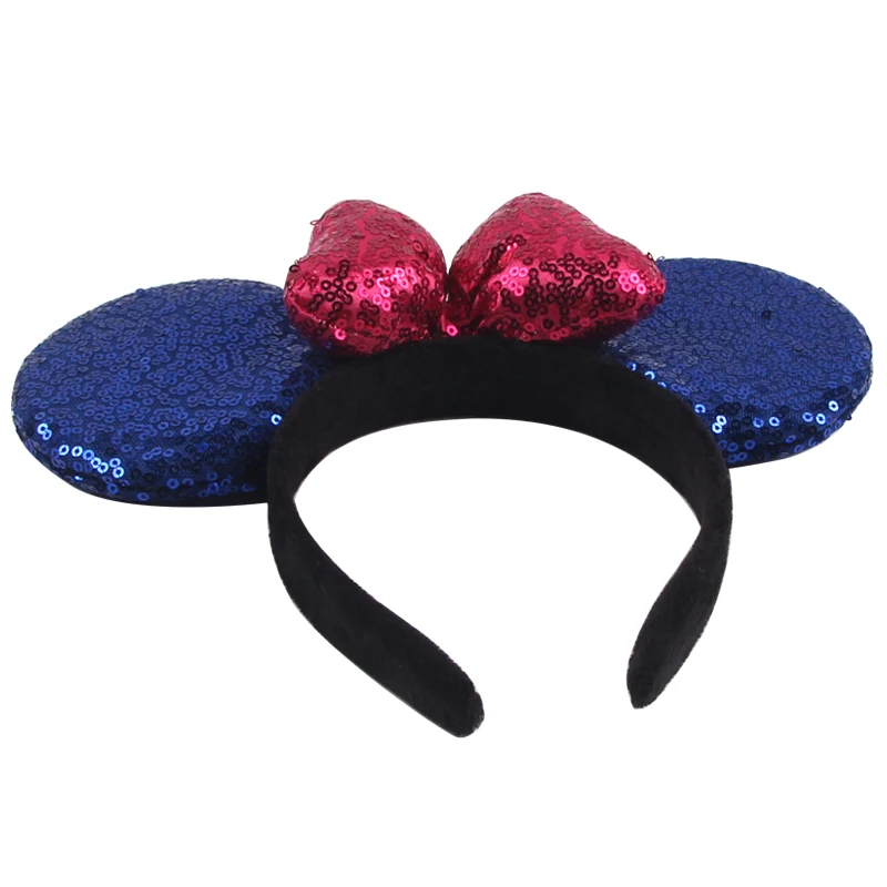 2024 Disney Mouse Ears Headband Girls And Kids 4 Inch Polka Dot Bow Hairdband Holiday Party Travel DIY Hair Accessories