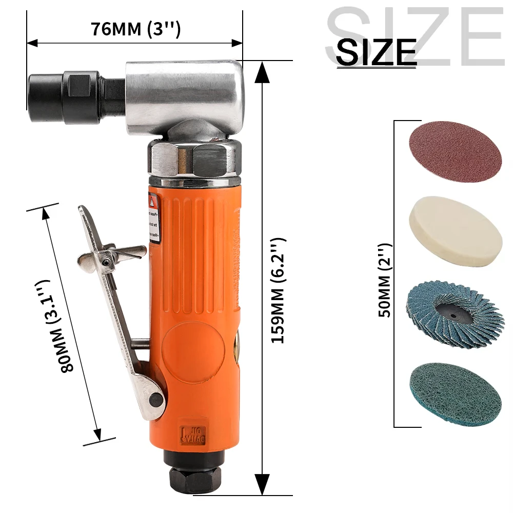 90 °Air Angle Die Grinder Mini 1/4