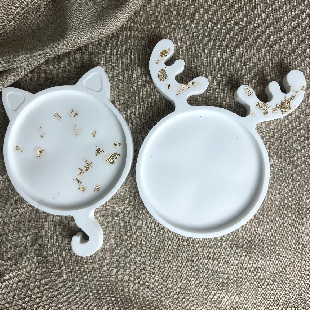 Alce Antlers vassoio a forma di stampi in Silicone fatti a mano fai da te Design artigianato strumenti di gioielli di natale stampo in ceramica