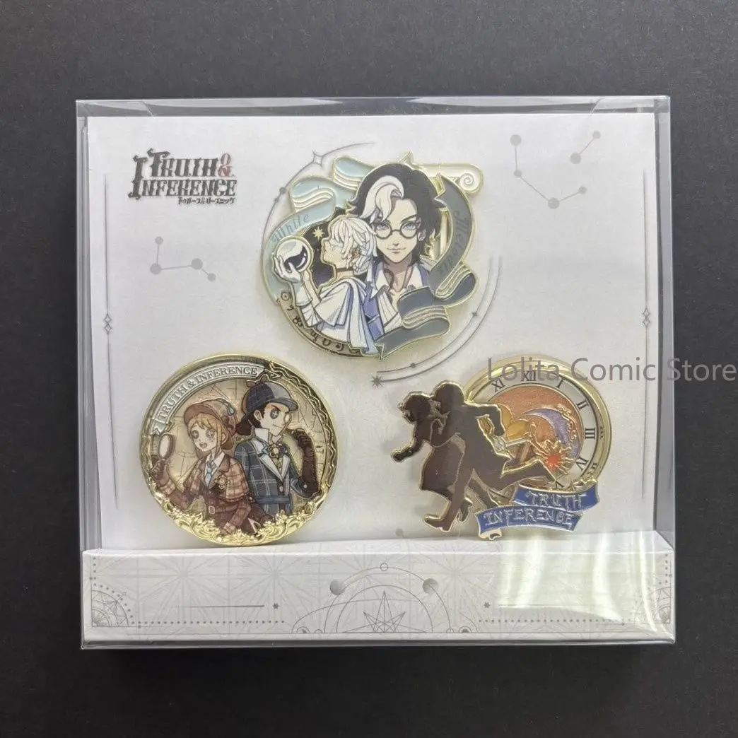 Insignia Metálica Coleccionable de Anime Identity V, Cuarto Aniversario, Seer Joseph Desaulniers, Broche para Cosplay, Pin para Mochila