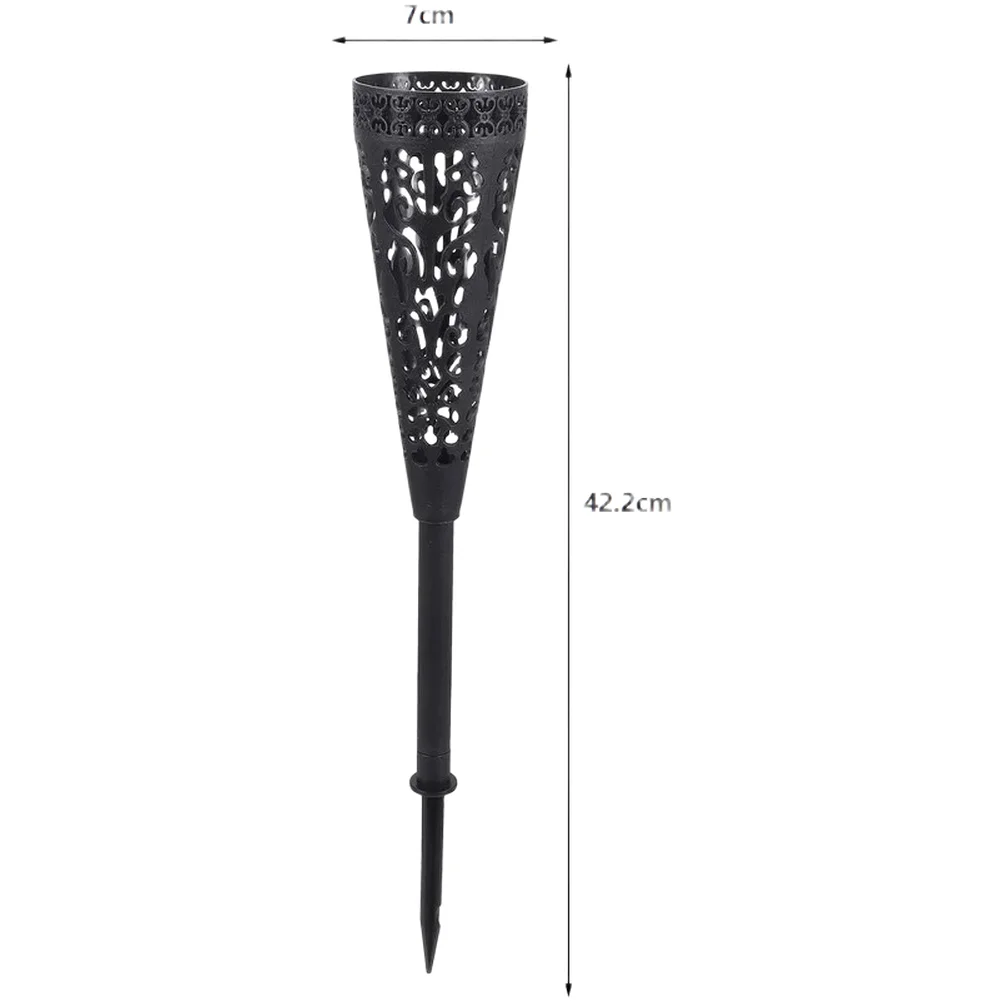 Plastic Hollow Cone Flower Basket for Grave and Garden Decoration with Integrated Lawn Spikes and Drainage Structure