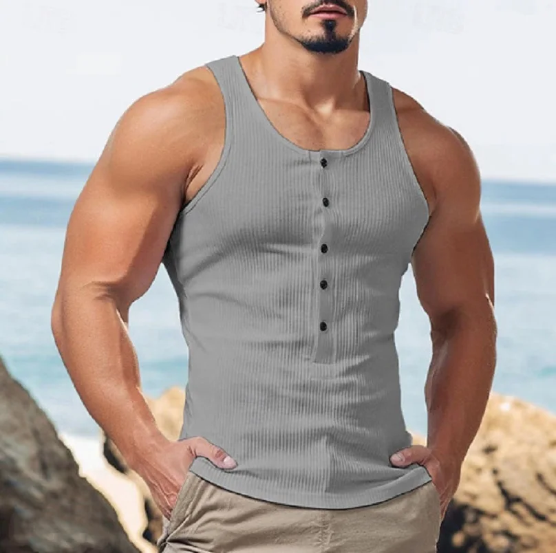 Cross Shoulder Men’s Fitness Top Tank