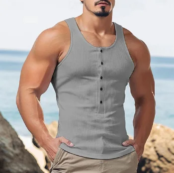 Cross Shoulder Men’s Fitness Top Tank