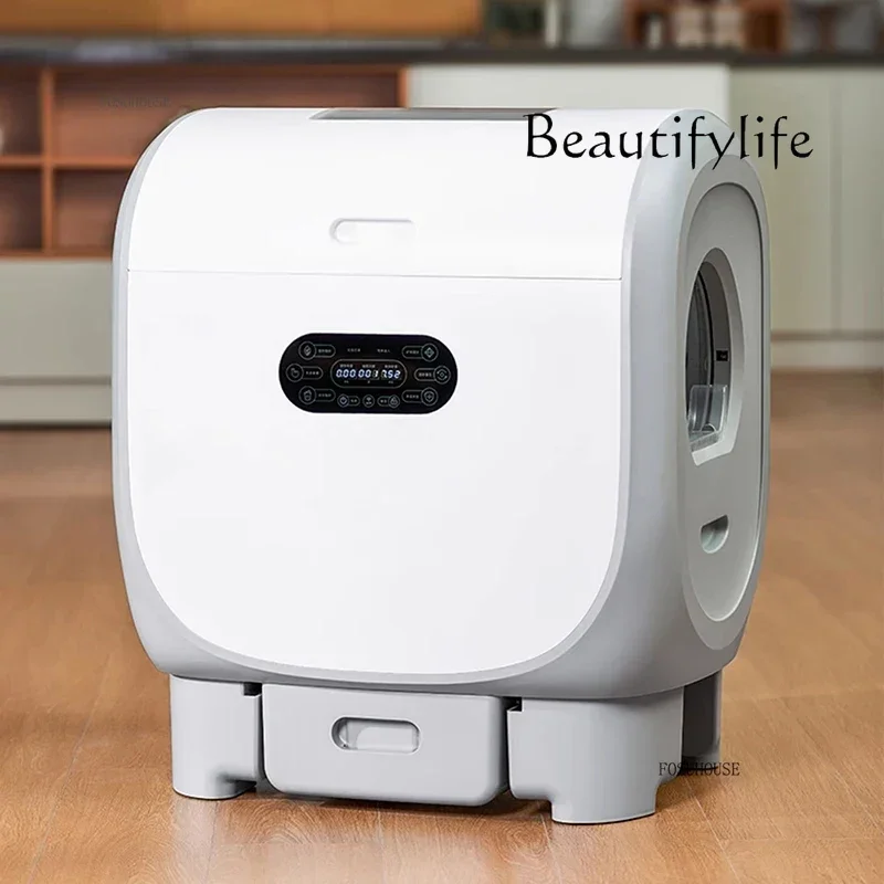 

Fully Automatic Cat Litter Box Home Indoor Sandbox for Cat Toilet Newly Upgraded Anti-splash Closed Intelligent Cat Sandboxes ZZ