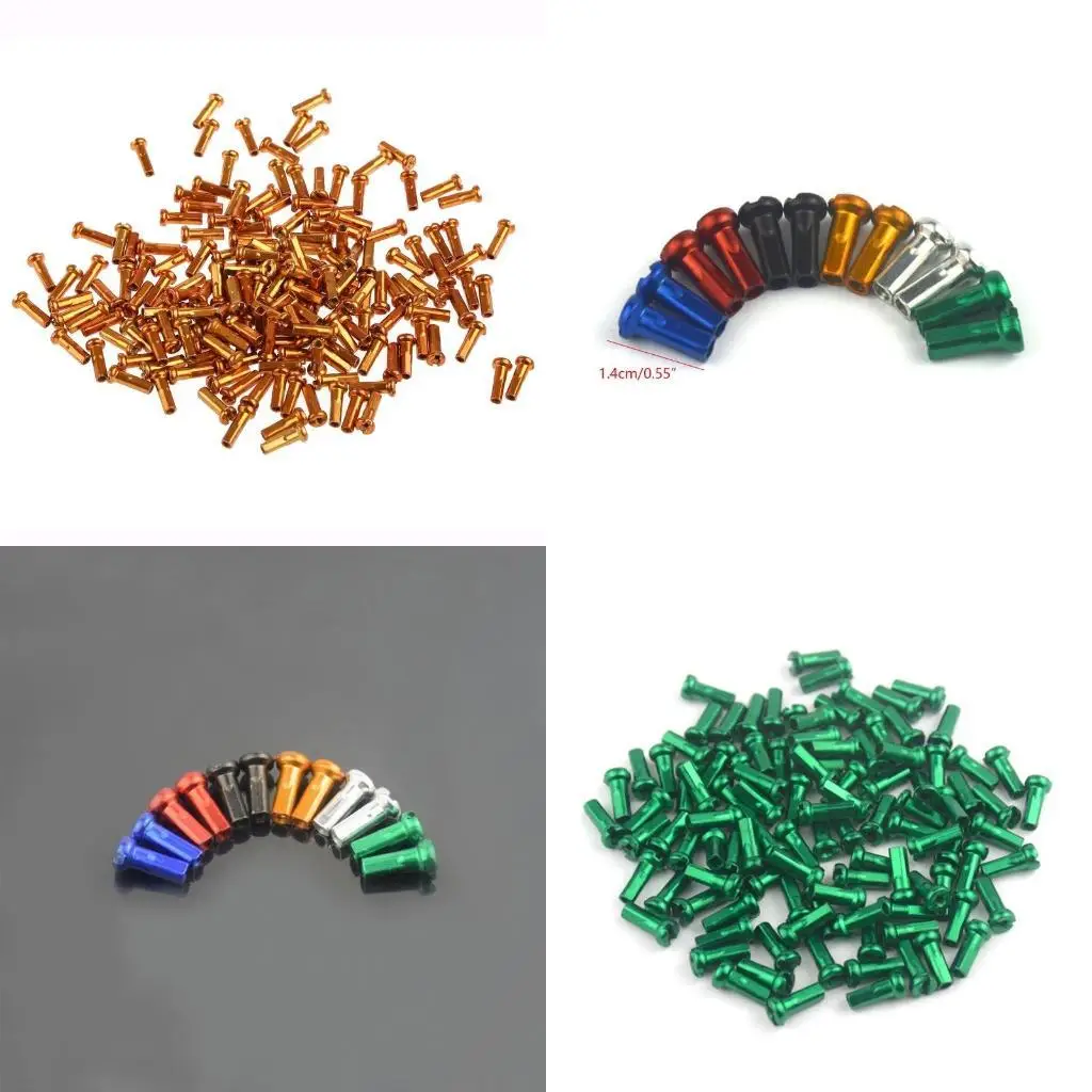 

Y1UC 60Pcs/pack MTB Bike Road Nipples 14G 14mm 2.0mm Ultralight High Strength