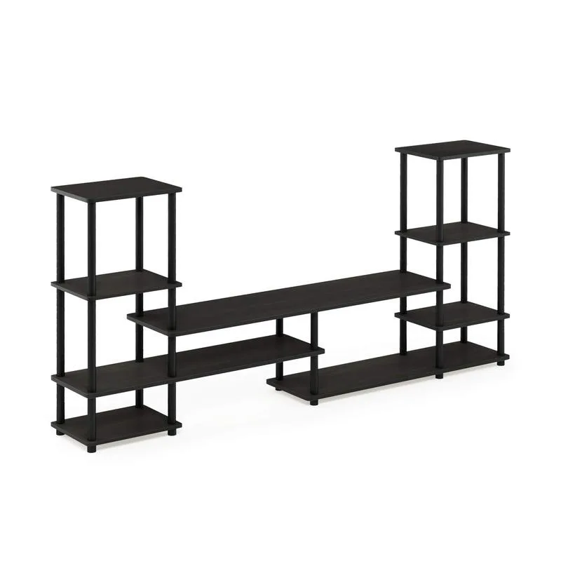 Furinno 3 Turn-N-Tube Grand Entertainment Center, Espresso/Black