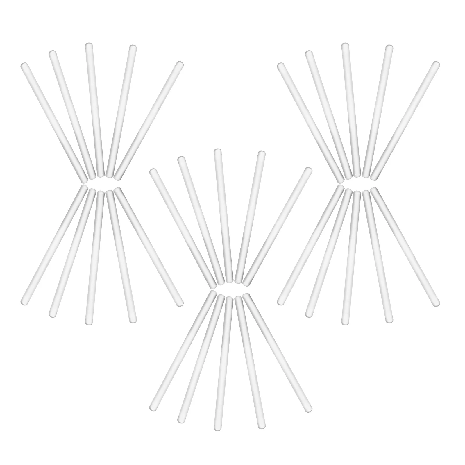 

30Pcs Transparent Glass Stir Stick Round Tip Solid Rod Clear Mixing Rod for DIY Lab Drinks Stir Sticks