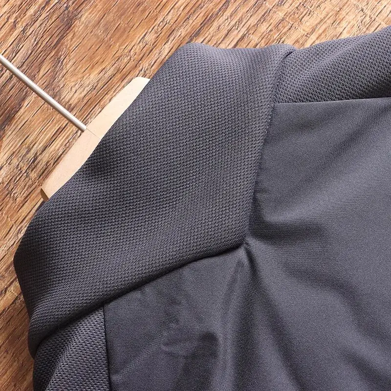 Jaket Pria Busin Sle Lightweight Down, Model Patchwork, Hangat, Modis, Kasual Outdoor, Anti Angin, Regular Fit