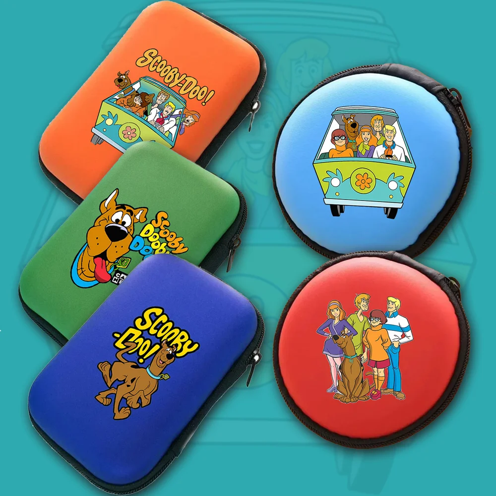 Scoobys-Doo Münzbörse Kleine Aufbewahrungstasche für Kopfhörer und Datenkabel Mini-Münzbeutel Niedliche Kinderbörse Aufbewahrungstasche Süße Tasche