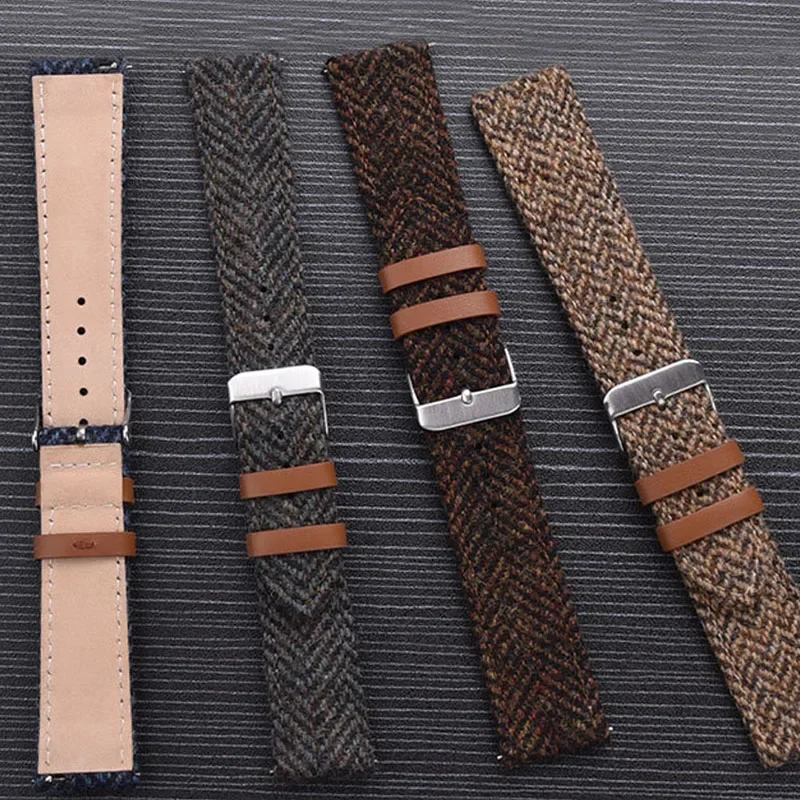 18mm 20mm 22mm Vintage Genuine Leather Watch Band Replacement Bracelet for Men Women Quick Release Wrist band Weave Strap