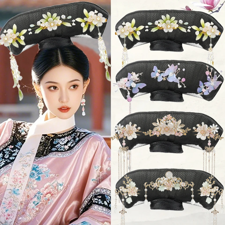 

Hanfu Wig Qing Dynasty Princess Empress Hair Accessories Wig for Women Chinese Ancient Cosplay Headwear Ancient Photography Hair