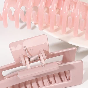 4 PCs rosa Farben Haarklauenklemmen mit Multi-Stype-Accessoires, Blumenkrallenklammern für dickes Haar, Haarklammern für Nicht-Schlupf-Frau 8 Hauptverkäufe Rosa Flasche - №4