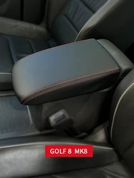 Central control armrest box protective cover Trim Decoration Strip Covers for VW Golf 8 MK8 Accessories 2020 2021 2022 2023 2024