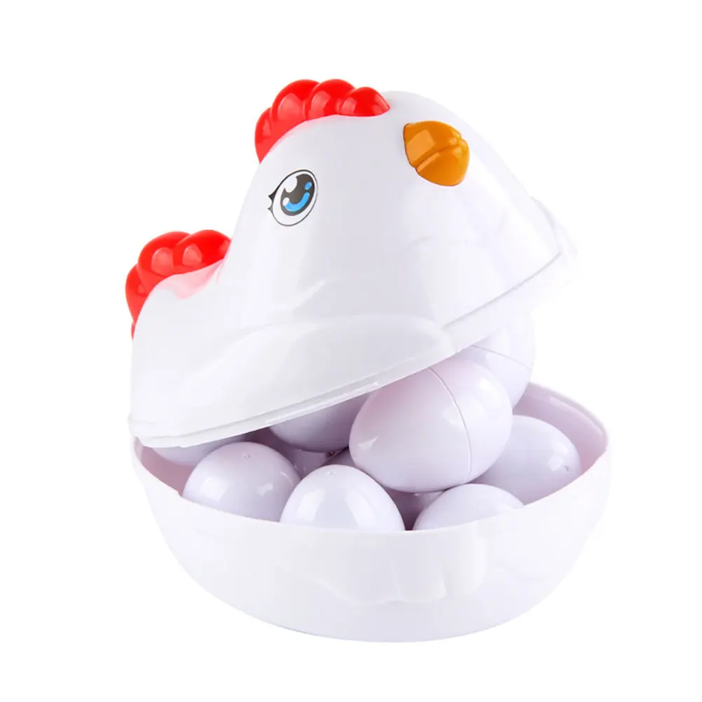 

1Set Matching Egg Early Educational Playthings Cartoon Chicken Color Shape Cognition Number Learning Game Children Play
