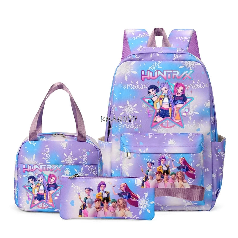 Backpack 3pcs set Rumi Mira Zoey School Bag Lunch Bag Pencil Case Girl Back To School Gift Leisure Mochila Teens Travel Bags