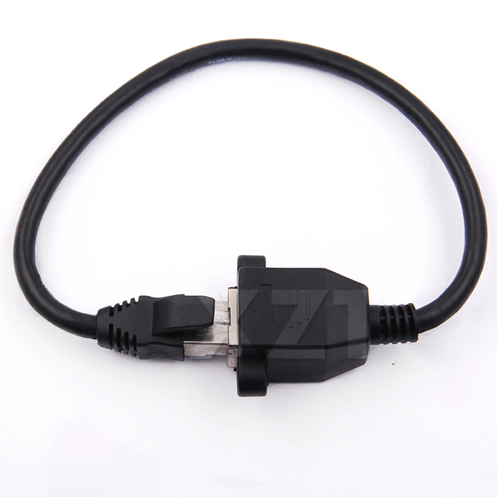 패널 장착 이더넷 LAN 네트워크용 나사가 있는 30CM RJ45 케이블 남성-여성