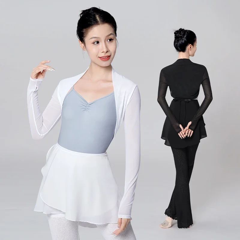 Cardigan de danse de Ballet pour femmes, châle en maille, hauts d'extérieur pour pratique de danse
