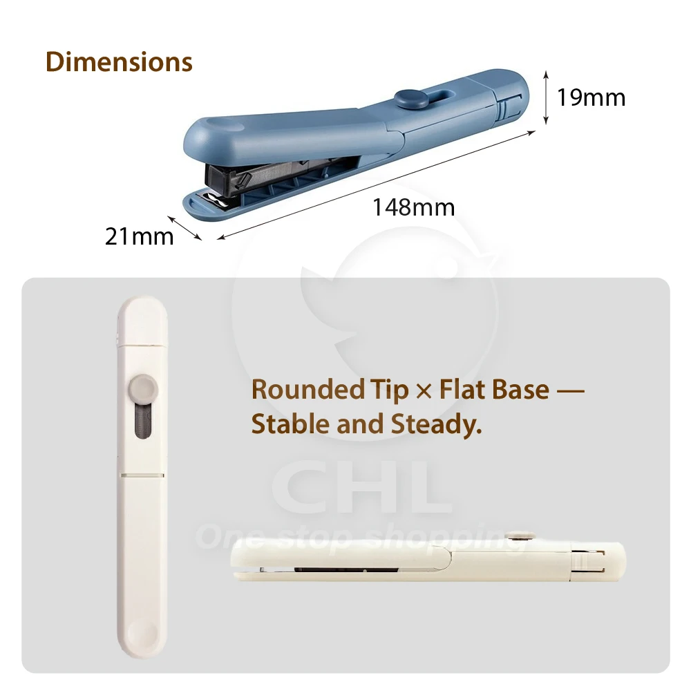 Japan MAX Motick HD-10SK Portable Pen-Type Stapler Mini Lightweight Handheld Office School Compact Design with 100 Staples