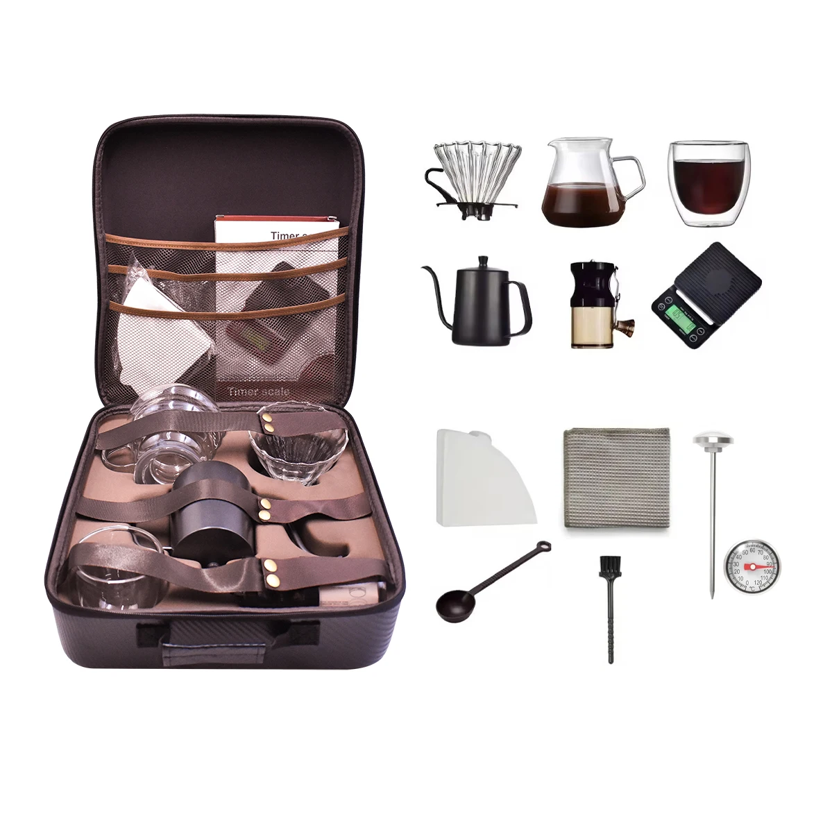 High Quality Custom EVA Case  Travel Bag Set Coffee Set Outdoor Camping Coffee Maker Kit Travel