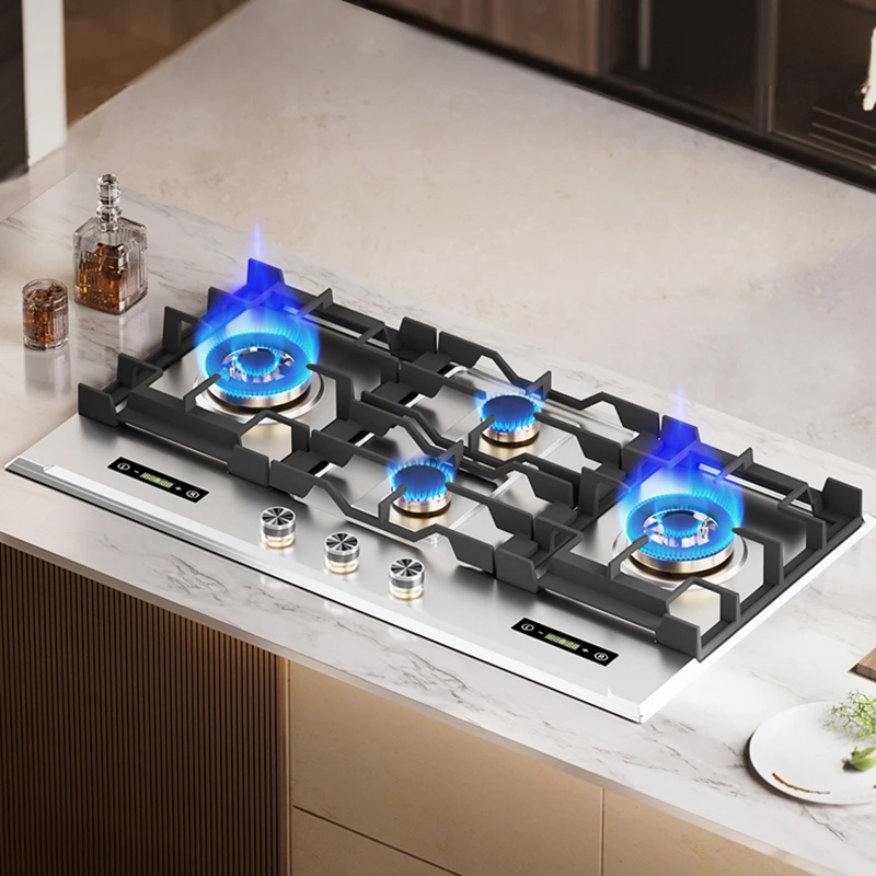 

900mm built-in gas stove with stainless steel surface - high-end kitchen stove with flameout protection