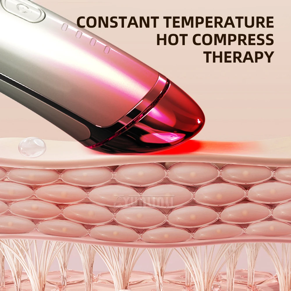 Electric Hot Compress Eye Massage Instrument with Cream Introduction Rod Beauty Care Device