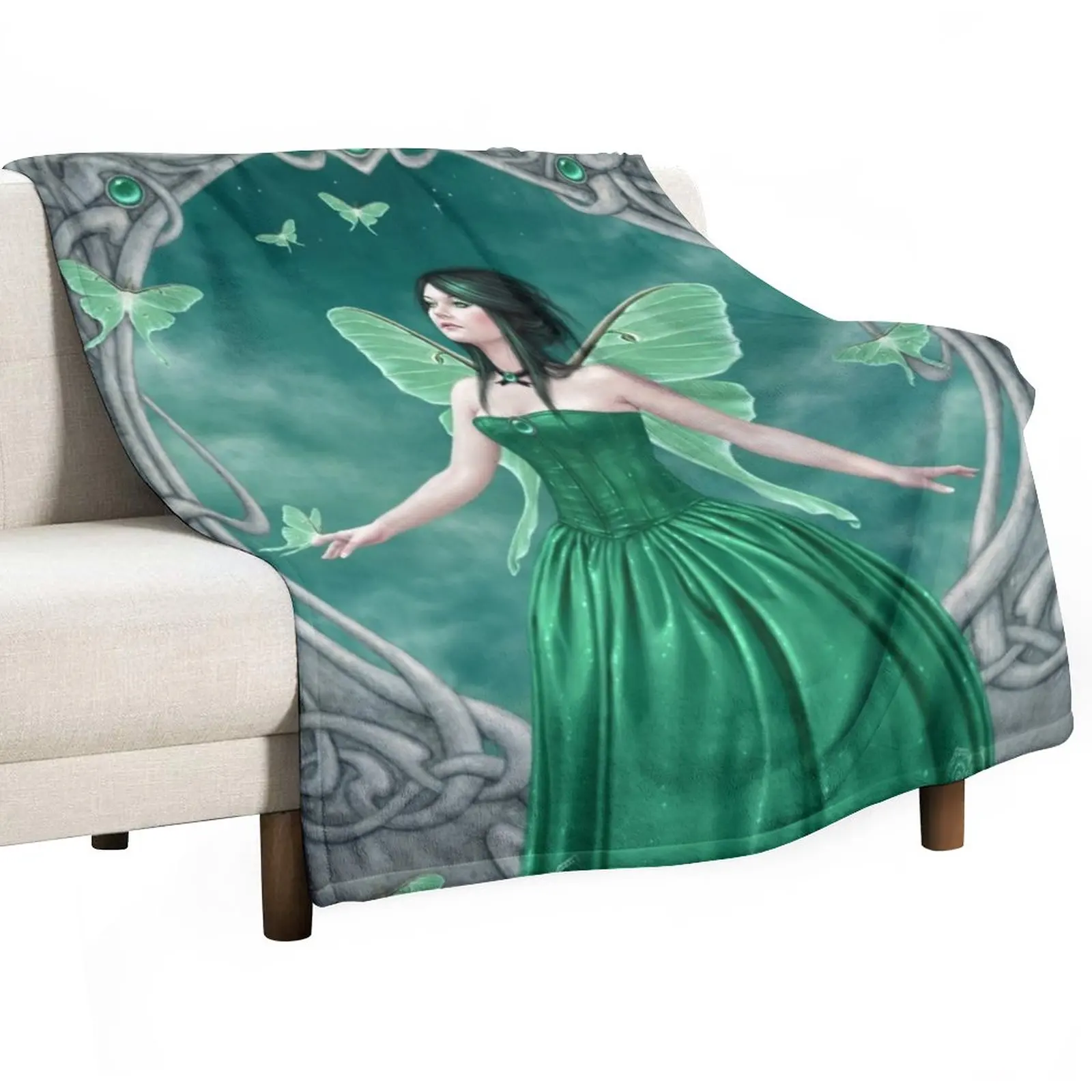 

Emerald Birthstone Fairy Throw Blanket Blankets Sofas Of Decoration Flannel Fabric Fashion Sofa Blankets Hairy Blankets