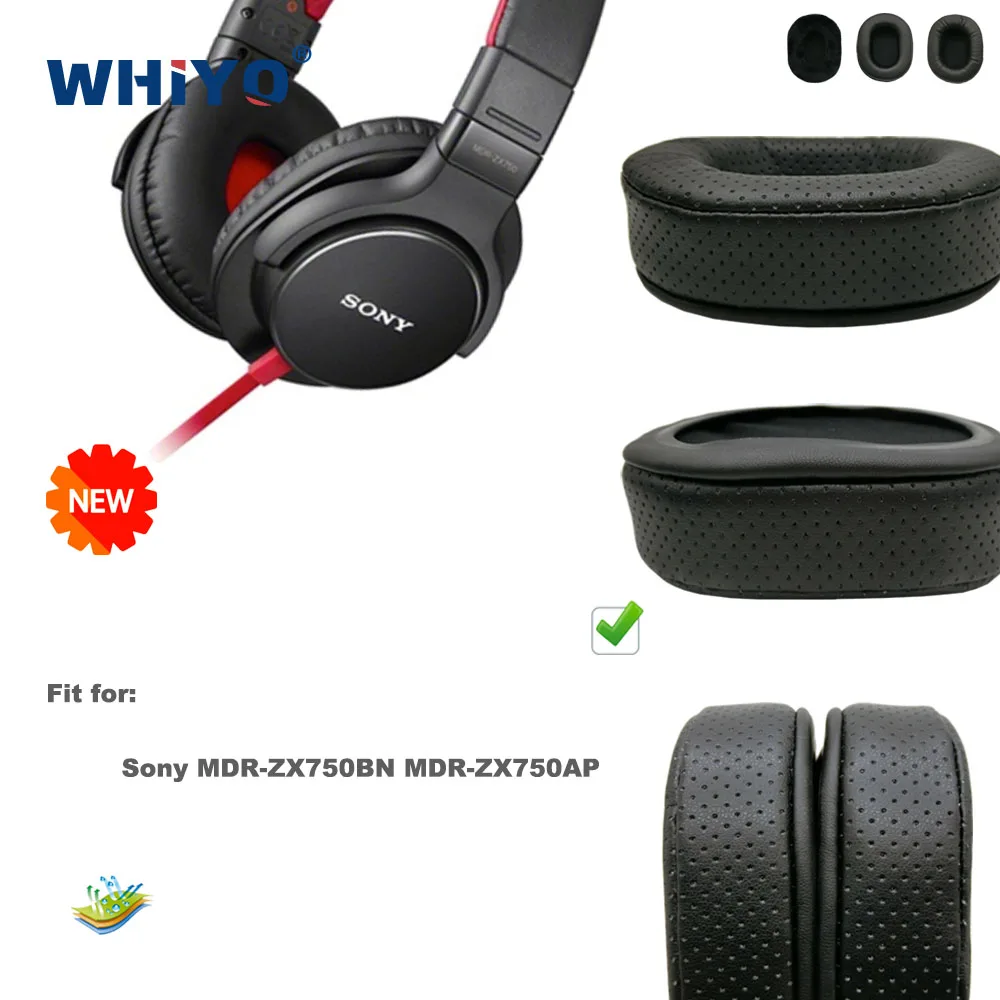 New Upgrade Replacement Ear Pads for Sony MDR-ZX750BN MDR-ZX750AP Headset Leather Cushion Velvet Earmuff Earphone Sleeve Cover