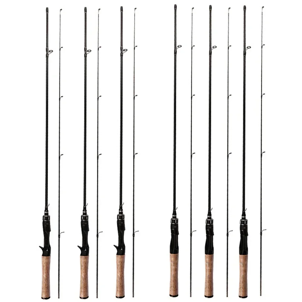 UL الصيد رود ألياف الكربون 1.8 متر 1.68 متر 2 قسم ل baitcast الصيد خفيفة إغراء سمك السلمون المرقط القطب الغزل/اختبار الصب 0.5-8 جرام #4