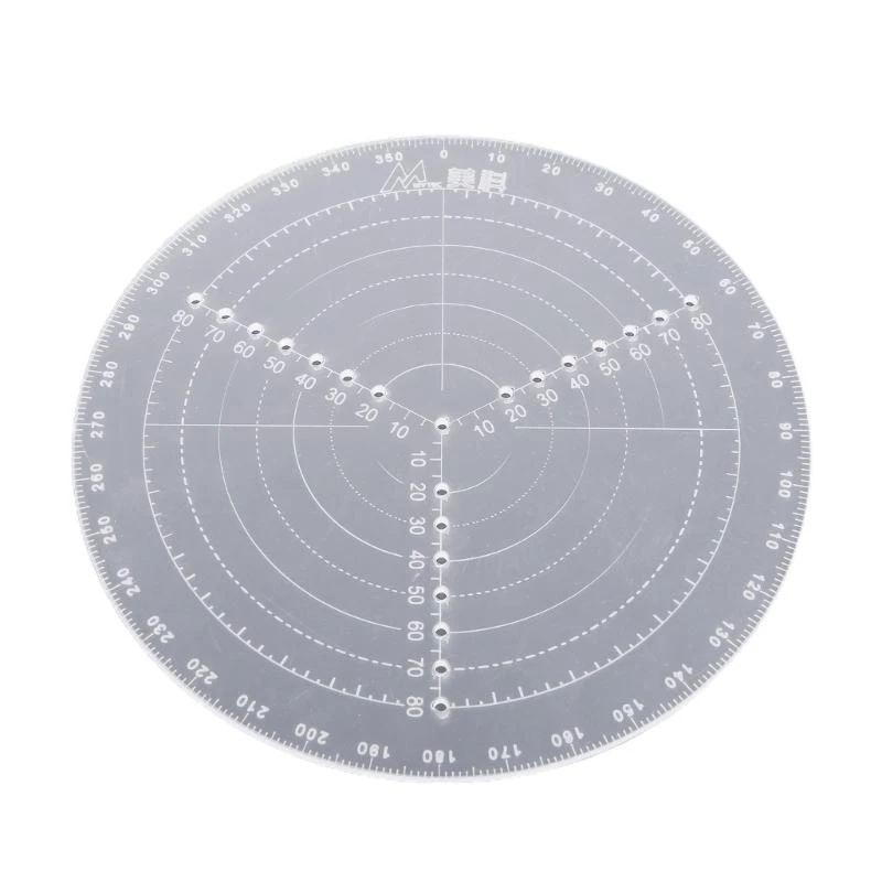 

652F Woodturning Round Center Finder Woodworking Circles Drawing Tool Acrylic Accurate Scale Centering Ruler 20/30CM