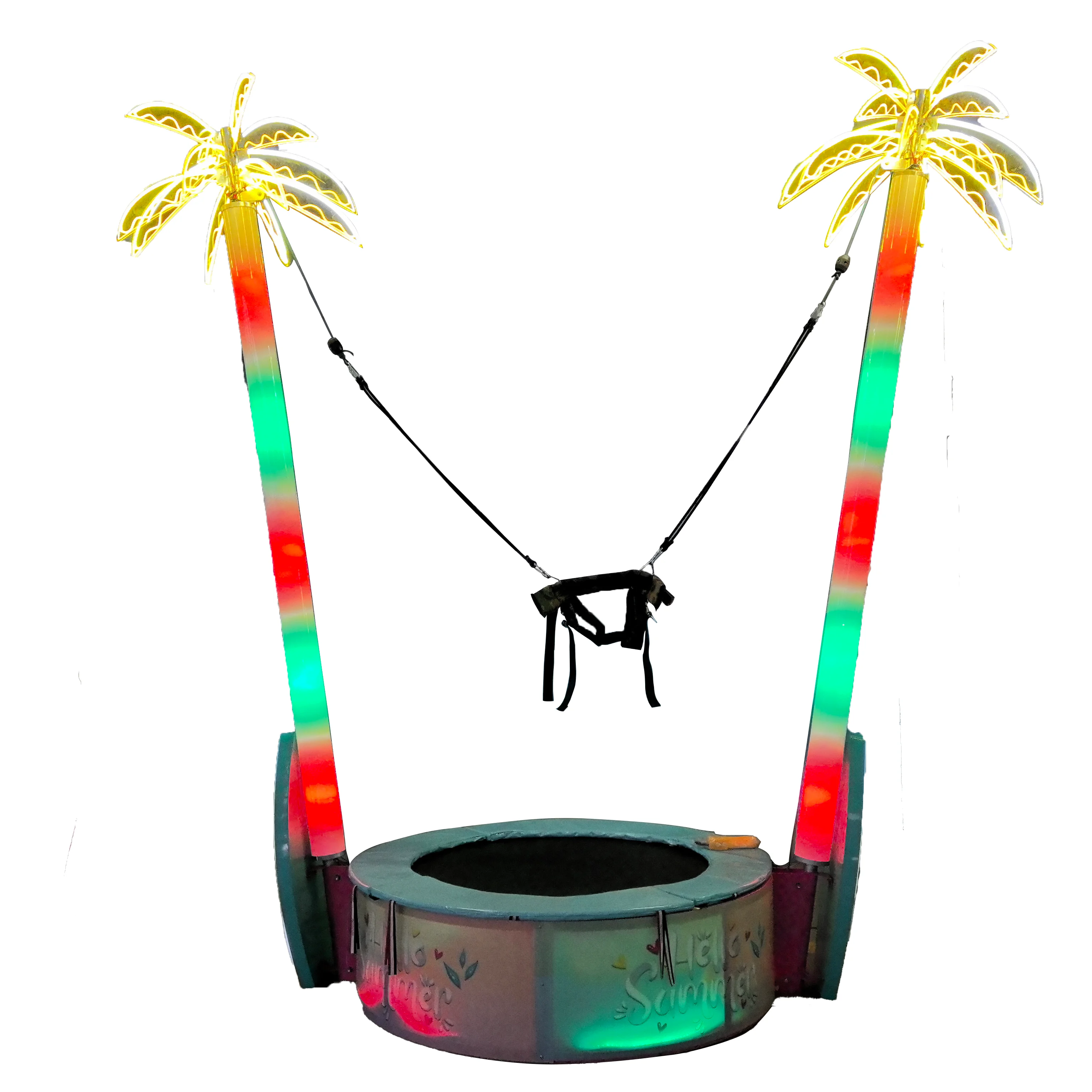 

Hot Selling Jump Bungee with Colored Lights Amusement Park Amenities Manufactured Retail Wholesale Bed Stretch Bed Manufacturers