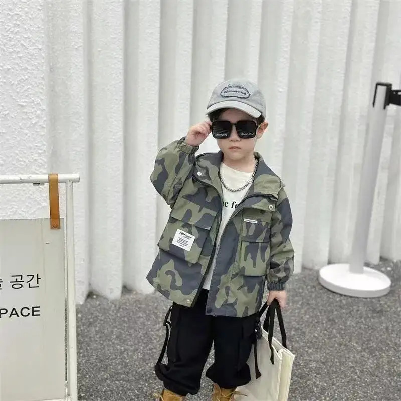 

2026 New Spring And Autumn Baby Girls Boys Camouflage Jacket Coats Parkas Fashion Kids Children Tops