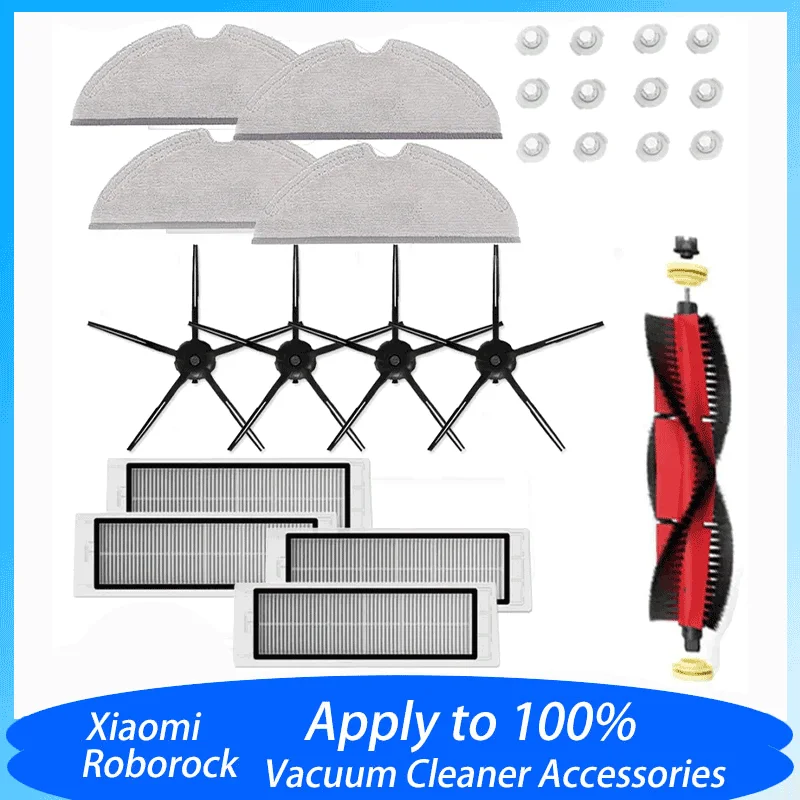 Cepillo Lateral de cepillo principal para Roborock S5 S502-00 S502-02 S5 Max S6 S6 MaxV S6 Pure E4 E5 Robot repuestos de aspiradora fregona con filtro Hepa