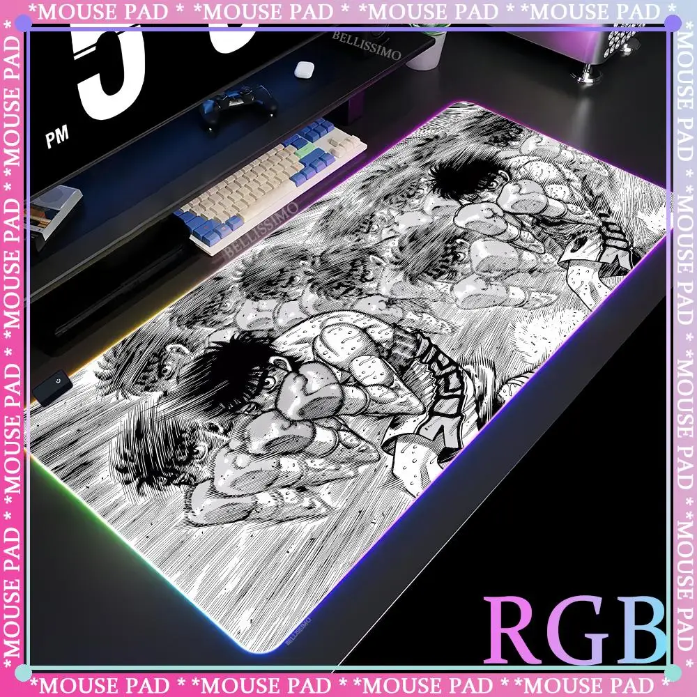 Fighting Spirit Mouse Cute desk Cute keyboard pad Gaming accessories Game console mechanical desk Rubber non-slip RGB mouse pad