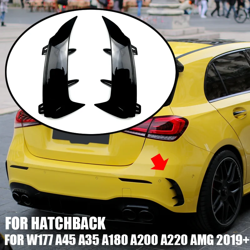 Parachoques trasero para coche, accesorio para mercedes-benz CLA W177 Hatchback A45 A35 A180 A200 A220 AMG 2019 +, alerón lateral Canard, ventilación de aire C