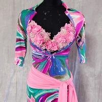 Customized New Belly Dance Costume Practice Dress Folk Robes Balady Saidi Shabby Competition Team cinturão dança do ventre