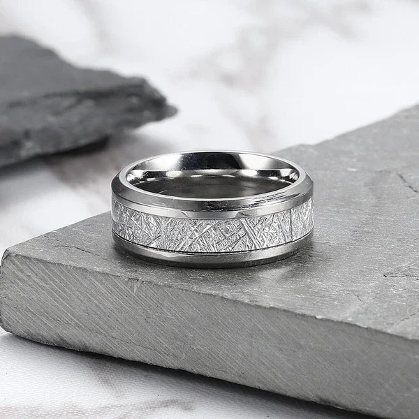1pc Fashion Luxury 8mm Stainless Steel Men\'s Wedding and EngaSynthetic Gemstoneent Ring - The Perfect Holiday Gift Jewelry for L