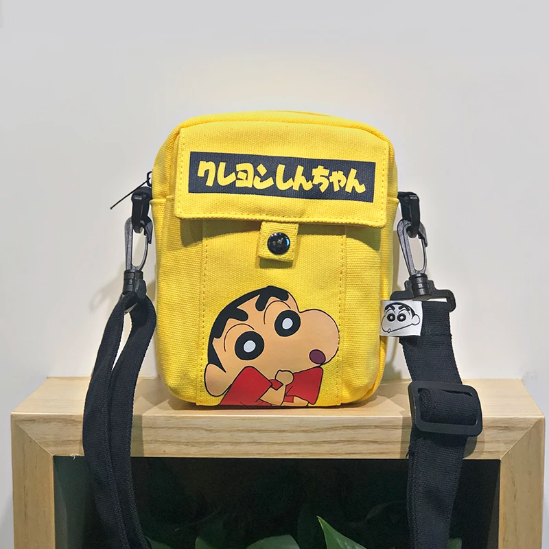 

Animation peripheral accessories Crayon Shin-chan crossbody bag Nohara Shinnosuke cartoon canvas shoulder bag anime peripherals