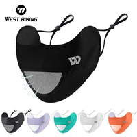 WEST BIKING Summer Anti-UV Mask Men Women Ice Silk Breathable Facemask Cotton Washable Reusable Balaklava Cycling Face Cover