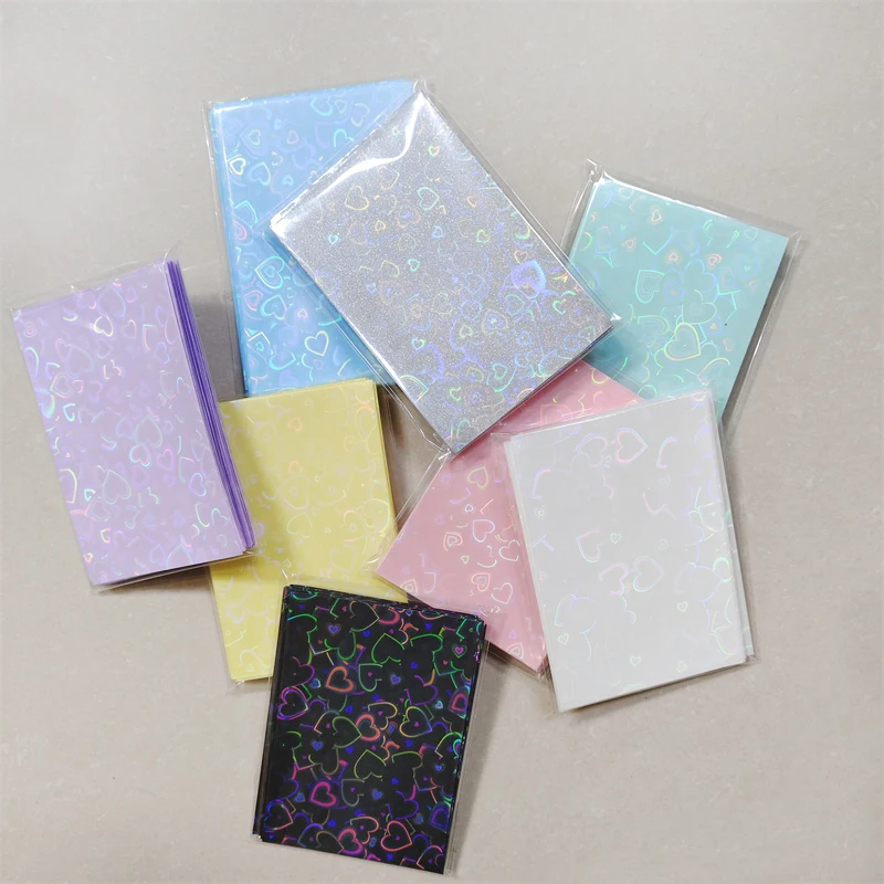 20PCS  Shiny Laser Star PP Card Film  3 Inch Photo Card Protective Cover Kawaii Girl Card Packing Materials Postcard Protectors