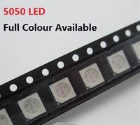 Free Ship 100pcs 5050 SMD LED Red Yellow Green White Blue Orange Purlple Light RGB Emitting Diode Super Bright High Quality Bead