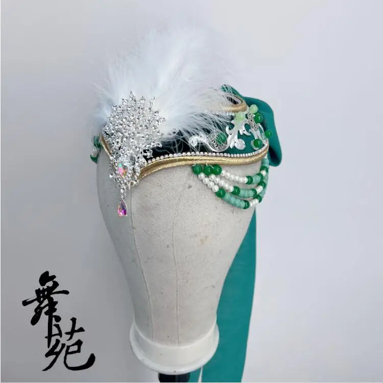 Chinese Mongolian Dance Headwear Women Vintage Folk